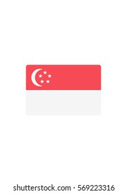 Singapore flag icon, Vector