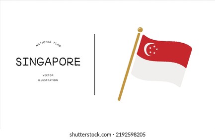 Singapore flag icon vector illustration