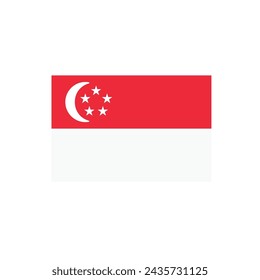 singapore flag icon vector template illustration logo design