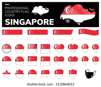 Singapore Flag Icons Vector
Professional Country flag icons