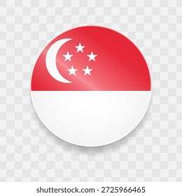 Singapur-Flagge auf Knopfdruck