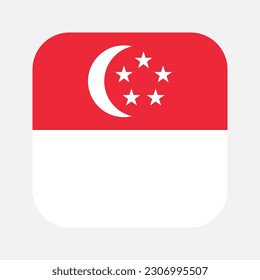Singapore flag simple illustration for independence day or election