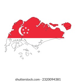 Singapore flag simple illustration for independence day or election