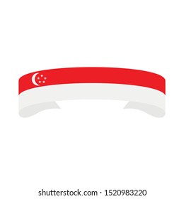 Singapore flag. Simple vector Singapore  flag