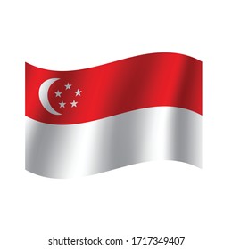 Singapore  flag. Simple vector Singapore  flag