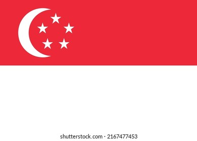 Singapore Flag State Symbol Isolated On Stock Vector (Royalty Free ...