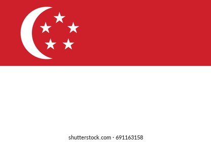 Singapore Flag Vector Stock Vector (Royalty Free) 691163158 | Shutterstock