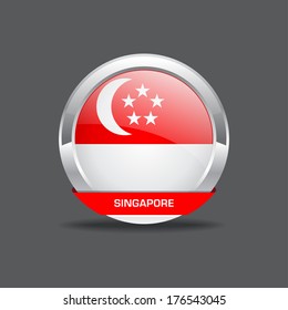 Singapore Flag vector Icon
