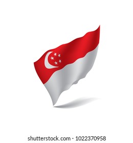 Singapore flag, vector illustration