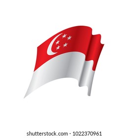 Singapore flag, vector illustration