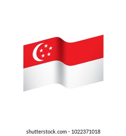 Singapore flag, vector illustration
