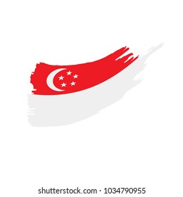 Singapore flag, vector illustration