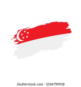 Singapore flag, vector illustration