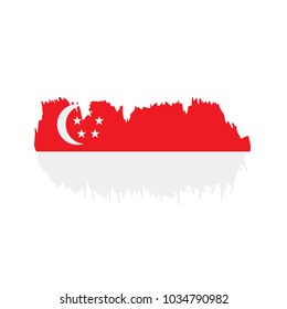 Singapore flag, vector illustration