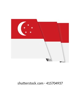 Singapore flag vector illustration
