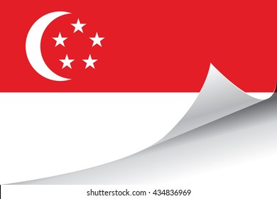 Singapore flag vector illustration.