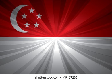 Singapore flag vector illustration.