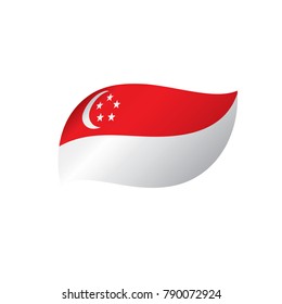 Singapore flag, vector illustration