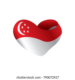Singapore flag, vector illustration