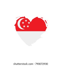 Singapore flag, vector illustration