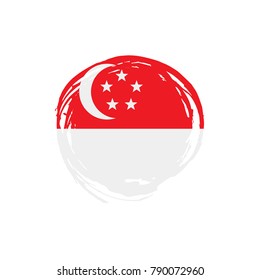 Singapore flag, vector illustration