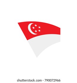 Singapore flag, vector illustration