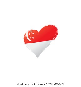 Singapore flag, vector illustration on a white background.