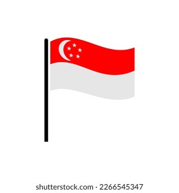 Singapore flags icon set, Singapore independence day icon set vector sign symbol