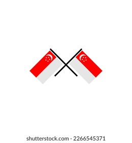 Singapore flags icon set, Singapore independence day icon set vector sign symbol