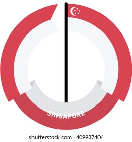 Singapore Flat Flags Icon