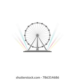 Singapore Flyer, the largest ferris wheel in the world vector Illustration