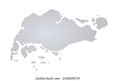 Singapore Grey Map Vector Illustration Stock Vector (Royalty Free ...