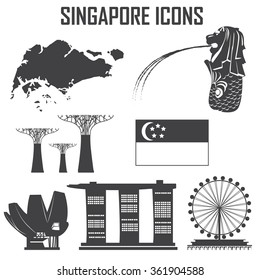 Singapore Icon Set.