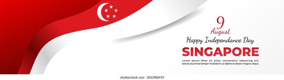 Singapore Independence Day Hintergrund. Vektorgrafik der Unabhängigkeit Singapurs vom 9. August. Nationale Urlaubstermine für Poster, Banner, Einladung, Flyer, etc.