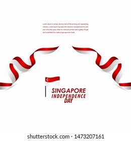 Singapore Independence Day Celebration Vector Template Design Illustration