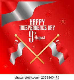 Singapore independence day vector illustration suitable for greeting cards and more
