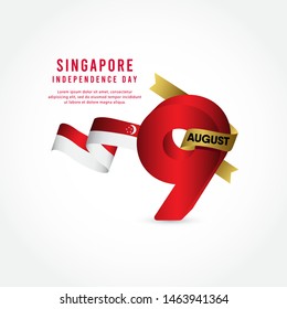 Singapore independence day vector template. Design for banner; greeting cards or print.