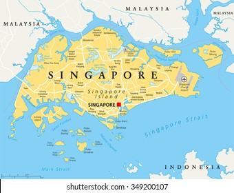 シンガポール 地図 High Res Stock Images Shutterstock