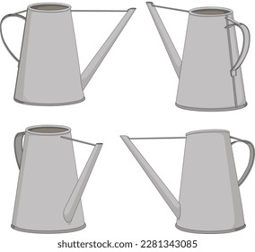Singapore kopitiam's(coffee shop) coffee pitcher is tall and narrow, made of stainless steel, used to serve hot, rich and creamy coffee brewed with a unique blend of beans and condensed milk.