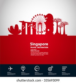 Singapore Landmark Concept Vector