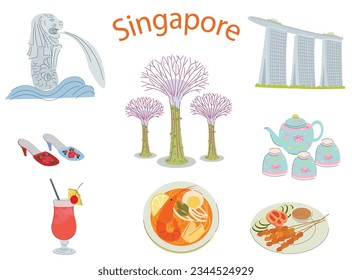 Singapore landmark, Food and souvenir.