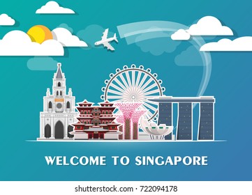 Singapore Cartoon Landmark Images, Stock Photos & Vectors | Shutterstock