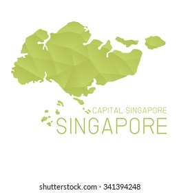 Singapore map Geometric background