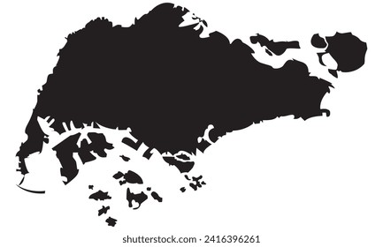 Mapa de Singapur. buen uso para símbolo, logotipo, icono web, mascota, signo, etiqueta o cualquier diseño que desee.