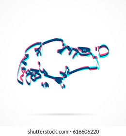 Singapore Map hand drawn with blue and pink highlighters, isolated on a blank background.
Vector illustration, easy to edit, manipulate, resize or colorize.