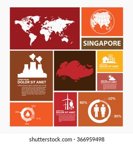 singapore map infographic