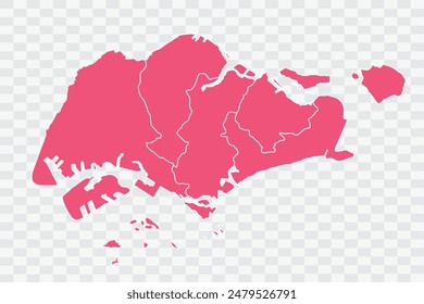 Singapore Map punch Color Background quality files png