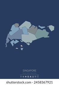 singapore map.
a simple map of the country.
