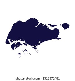 Singapore Map Vector