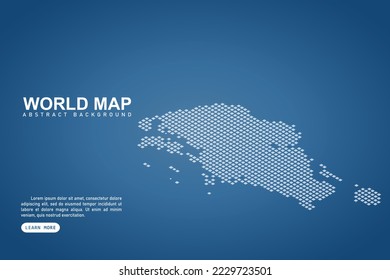 Singapore Map - World map International vector template with isometric top and white pixel, grid, grunge, halftone style isolated on blue background for design, web - Vector illustration eps 10